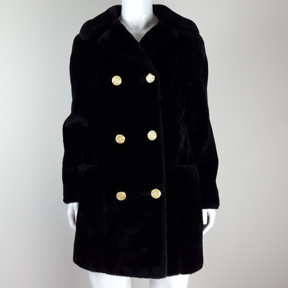 HELD Vintage 60's Susan Lynn Black Faux Fur Coat - Picture 2 of 7